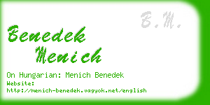benedek menich business card